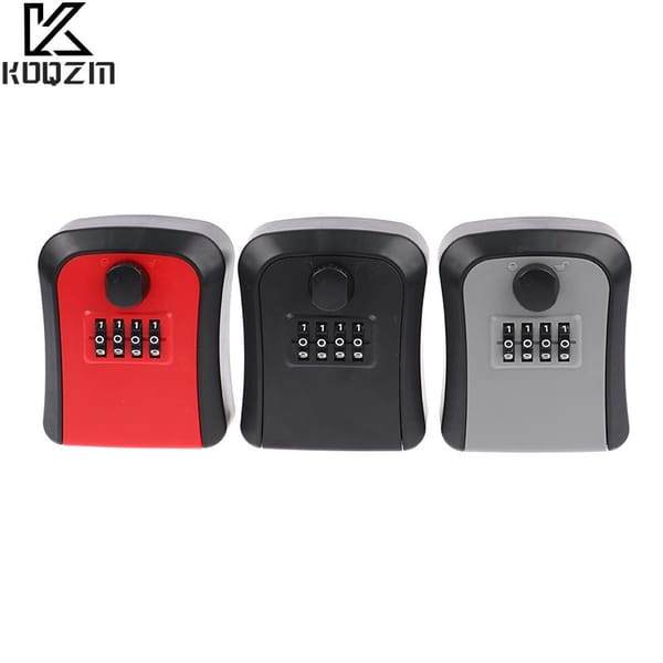 New Smart Code Password Key Lock Box Storage Key Wall Mounted Key Safe Box Waterproof Outdoor Keybox 4 Digits Passwords