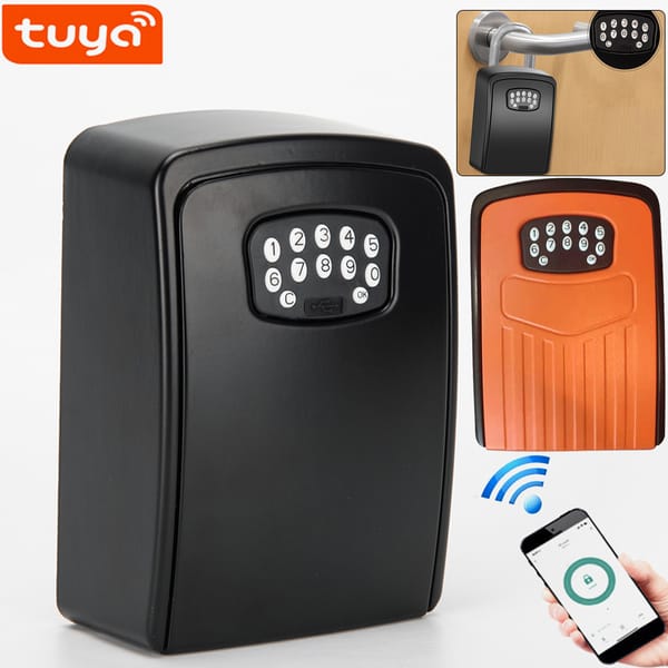 BOX02 Smart Home Key Storage Secret Box Anti Theft Key Safe Box Organizer with Code Tuya APP Unlock Security Storage Lock Box