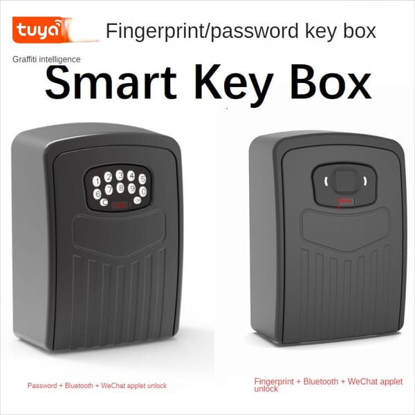 Smart Key Box Fingerprint APP Unlock Homestay Wall-mounted BOX Password Key Storage Box Safe Deposit Box