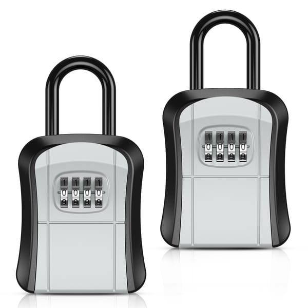 ORIA Key Lock Box Wall Mount Key Safe Box Waterproof Key Storage Box with 4 Digit Combination for Home Office Garage