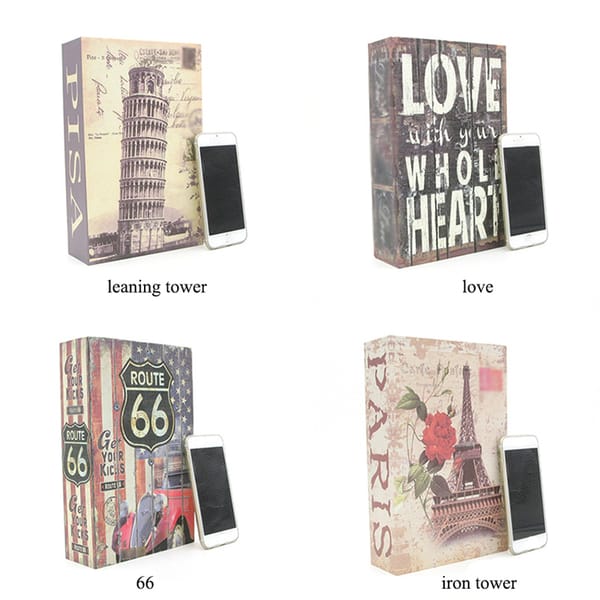 Home Book Safe Key Lock Type High Quality Secret Book Hidden Safe Safe Metal Steel Simulation Classic Books Money Box Coin Bank