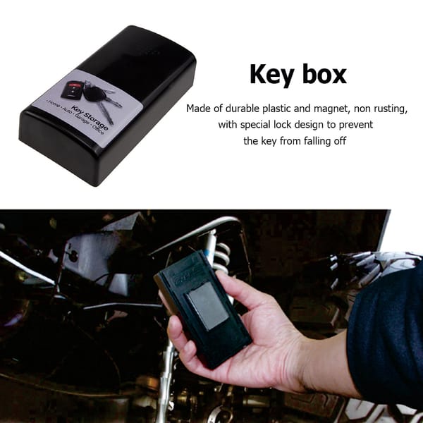 Key Box Safe Storage Secret Stash Magnetic Portable Car Key Holder for Car Truck Home Office Travel Outdoor Key Safe Storage Box