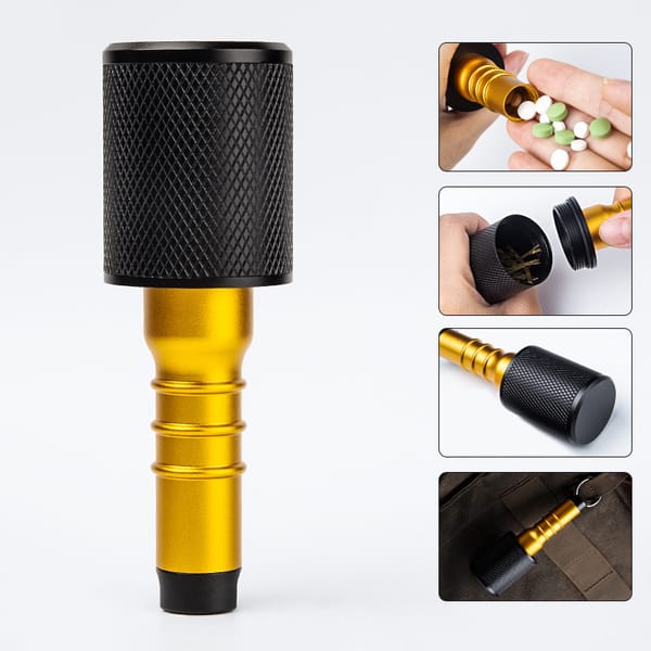 2024 NEW Private Money Box Hidden Safe Aluminum Alloy Waterproof Tank Keychain EDC Sealed Cabin Medicine Bottle Outdoor Tools