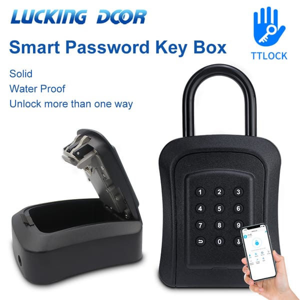 TTlock Electronic Key Safe Key Box Digit Password Code Wall Mount Security Pad Lock for Home Office Key Safe Secret Storage Box