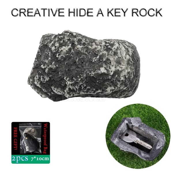 Stone Hidden Safe Storage Box Creative Hide A Key Rock Releastic Looking For Home RV Spare Key Keyfob Safes Outdoor Garden