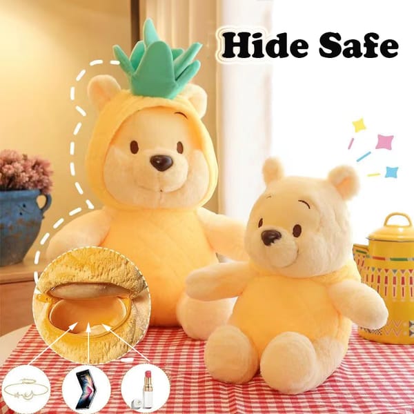 1pcs Plush Bear Hidden Safes Storage Safe Compartment Sight Secret Creative Gift for Money Jewelry Kids Removable Cap Doll