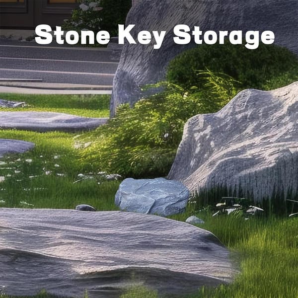 Stone Key Storage Concealed Storage Stone For Key Resin Material Key Safes Stones For A New Homeowner Or Someone Who Travels A