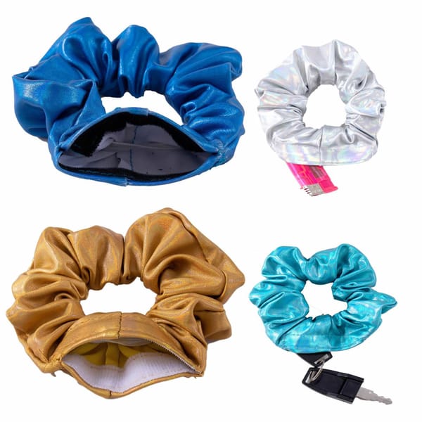 Creative Portable Hidden Safes Scrunchie With Stash Pocket Coins Cash Key Holder Hidden Storage Secret Compartment For Outdoor