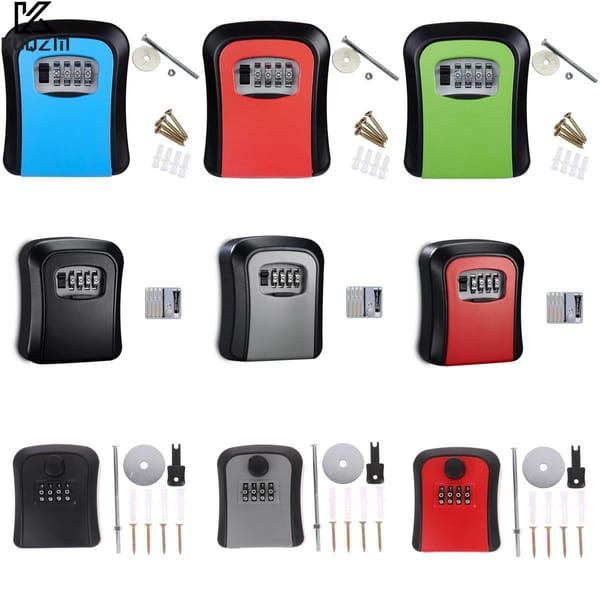 4 Digit Combination Password Wall Mount Key Storage Secret Box OrganizerSecurity Code Lock No Key Home Key Safe Box