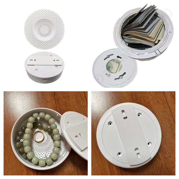 Playful Pranks, Hidden Camouflage, Smoke Sensing Alarm Shell, Ceiling Plastic Shell, Safe Transfer and Storage Shell