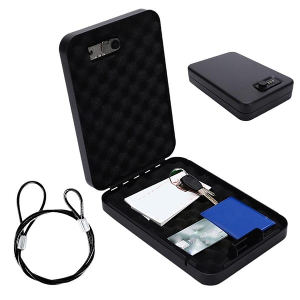 Mini Travel Safe Box Compact Metal Safe Lock Box With Code Combination Lock Box Security Safe Box Locked Storage Box For Home