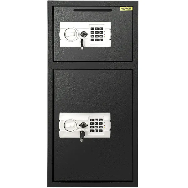 VEVOR 70L Security Safe Box Home Safe Steel Safe Box Strong Box w Digital Lock Electronic Large Double Door For Money  Jewelry