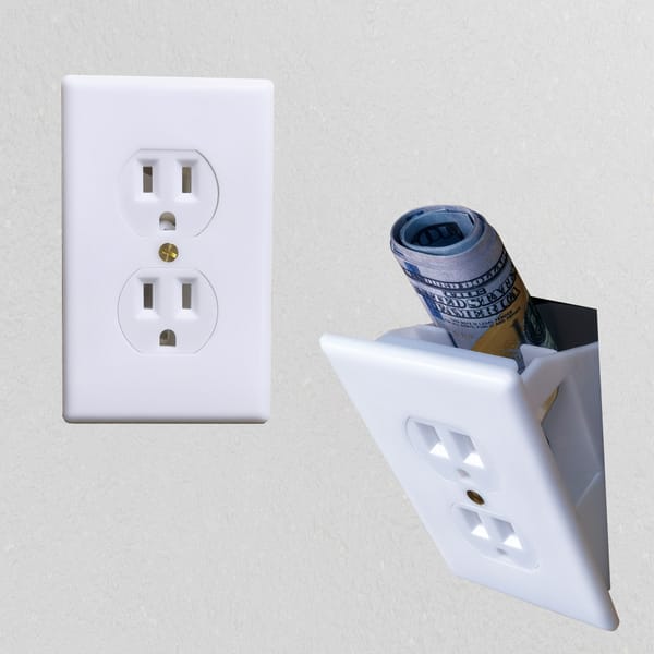 Hidden Wall Safe Outlet Electric Socket Safe Covert Wall Diversion Outlet Secret Compartment for Hiding Money Jewellery