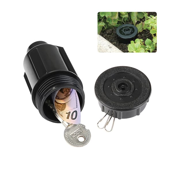 Hide A Key Cash Hidden Box Sprinkler Head Money Safe Outdoor Garden Yard Hiding Vault Case Waterproof Corrosion Impact Resistant