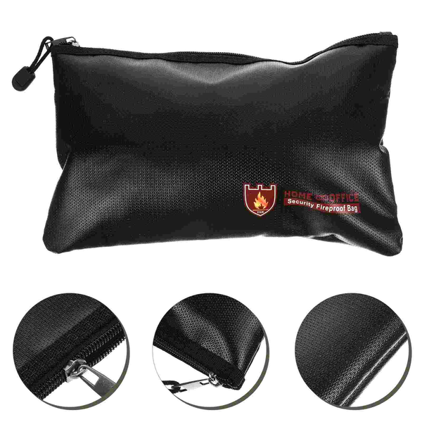 Document Stand Fireproof File Bag Portable Pouch Rack Zipper Legal Fire-proof Safe