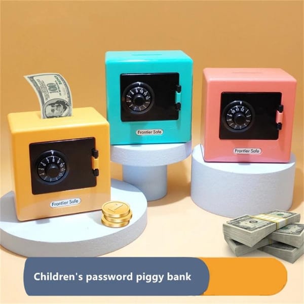 Children Money Storage Case Simulation Safe Box Coded Lock Coin Cash Saving Storage Box for Children Gifts household ornaments