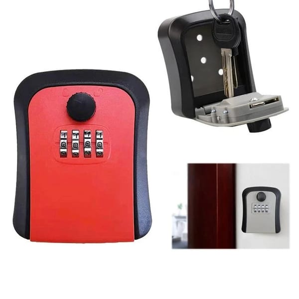 Wall Mount Key Storage Secret Box Organizer 4Digit Combination Password Security Code Lock No Key Home Key Safe Box