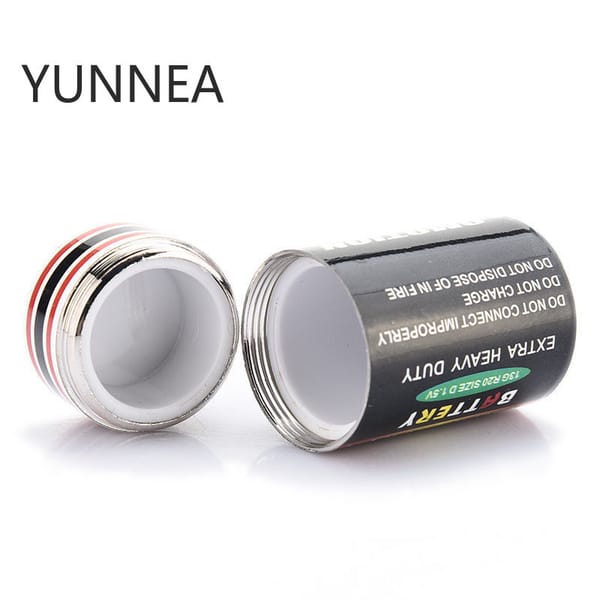 1PCS Creative Hidden Money Coins Container Case Battery Secret Stash Diversion Safe Pill Box  33x58mm Lock Box Money Safe Secret