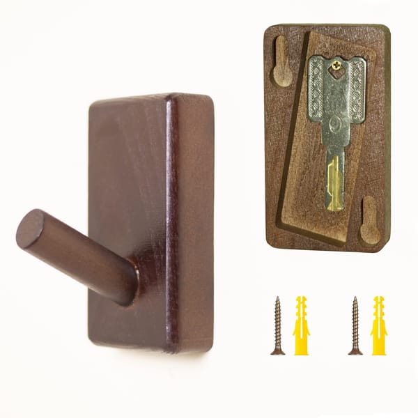 Wooden Wall Hook Storage Hidden Safe Hide A Key Cash Money Outdoor Hiding Vault Case Waterproof Corrosion Impact Resistant