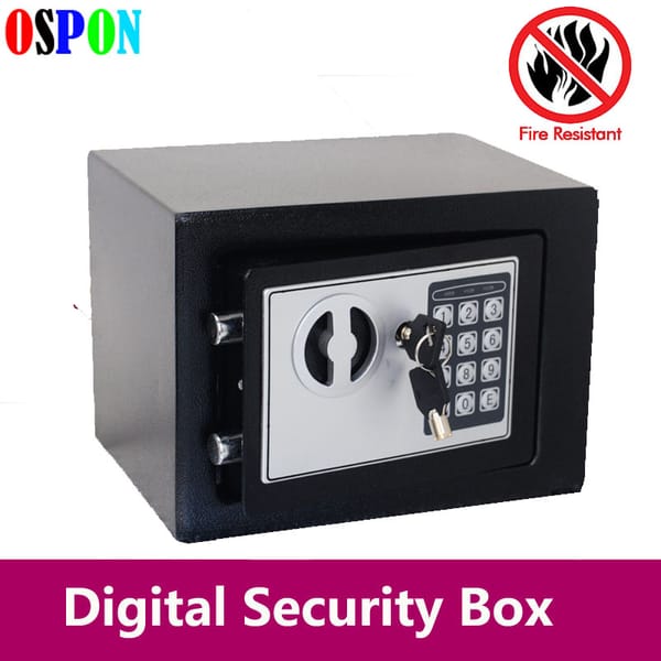 Digital Safe Box Small Household Mini Steel Safes Money Bank Safety Security Box Keep Cash Jewelry Or Document Securely With Key