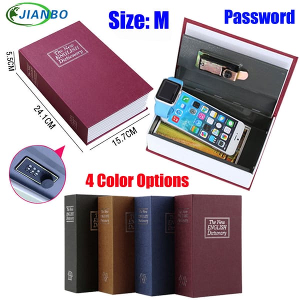 Dictionary Safe Box Secret Book Money Hidden Security Safe Lock Cash Money Coin Storage Jewellery Password Locker For Kid Gift