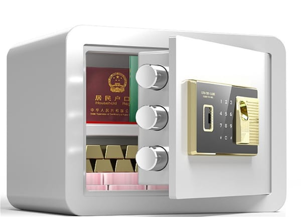 Safe Box  Mechanical Safe Household Mini All-steel Office Safe Deposit Box with Fingerprint Password