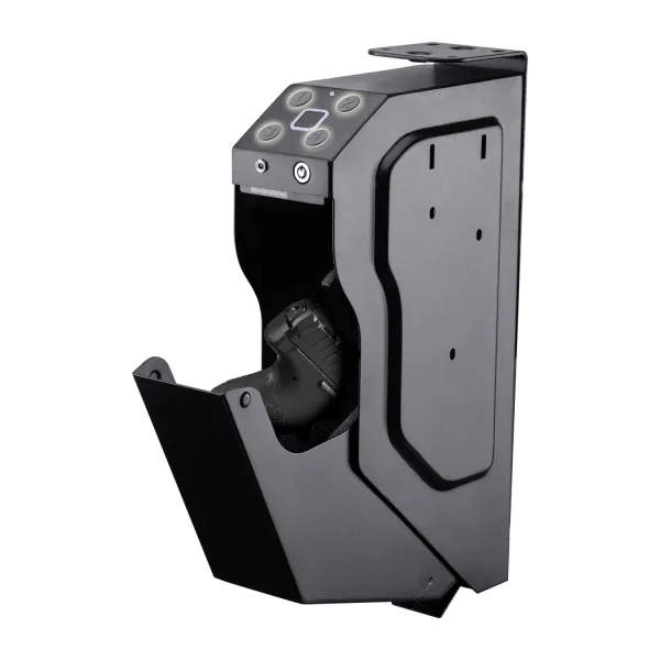 Gun Safes Fingerprint And Spare Key Lock Pistol Safe Box Cold-rolled Steel Security Guns Fingerprint Strongbox For Desk Cabinet