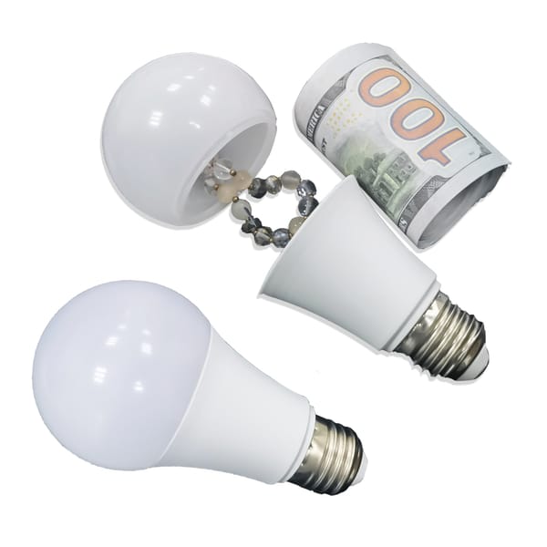 Private Money Fake Sight Secret Light Bulb Home Diversion Stash Can Safe Container Hiding Spot Hidden Storage Compartment
