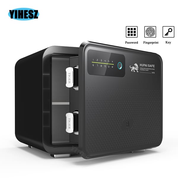 Electronic Password Safe Household Fingerprint Safe Box  Anti-theft Fingerprint Invisible Office Jewelry With Lock Alarm Cabinet