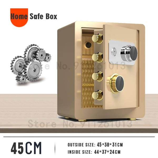 Safes Box Bank Safety Steel Home Office Safety-deposit Box Depository Strongbox Money Box Vault Mechanical Code Lock