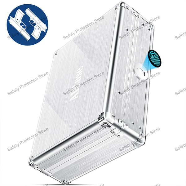 Biometric Fingerprint Safe Box Jewelry Privacy Security Storage Box Gun Safe  Morse Code Lock Box Intelligent Secret Hidden Safe